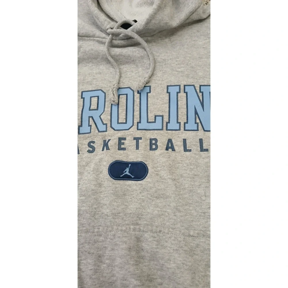 Jordan Mens Hoodie Gray North Carolina Basketball Long Sleeve Pullover Size M - Picture 5 of 11